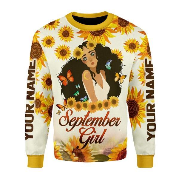 CustomsPig Personalized Tops September Girl All Over Printed
