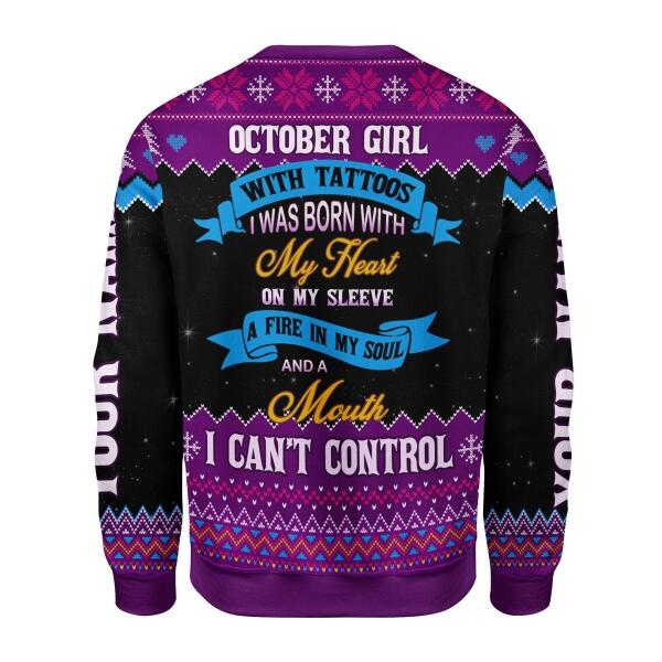 CustomsPig Personalized Tops October Girl All Over Printed
