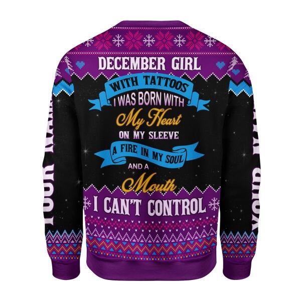 CustomsPig Personalized  Tops  December Girl All Over Printed