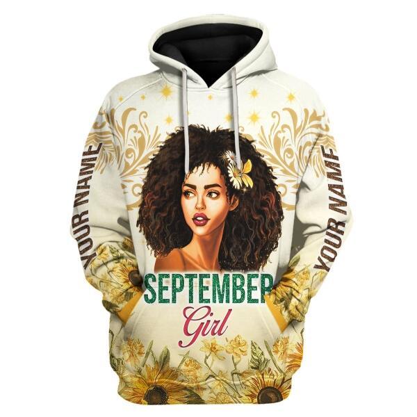CustomsPig Personalized Tops September Girl All Over Printed