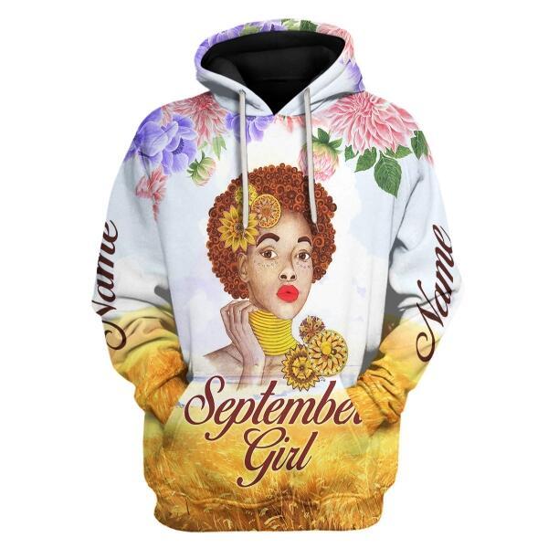 CustomsPig Personalized Tops September Girl All Over Printed