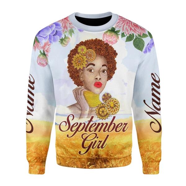 CustomsPig Personalized Tops September Girl All Over Printed