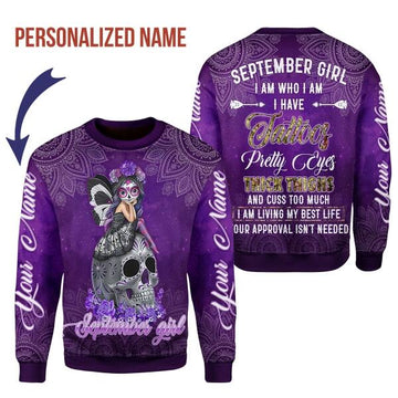 CustomsPig Personalized Tops September Girl All Over Printed