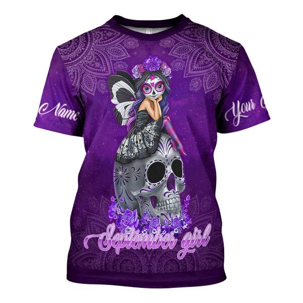 CustomsPig Personalized Tops September Girl All Over Printed