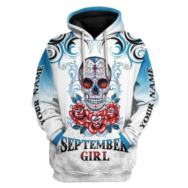 CustomsPig Personalized Tops September Girl Rose All Over Printed