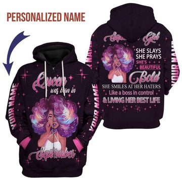 CustomsPig Personalized Zip Hoodie September Girl All Over Printed