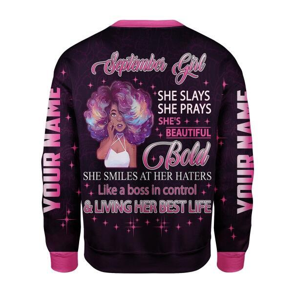 CustomsPig Personalized Tops September Girl All Over Printed