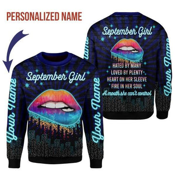 Customspig Personalized Sweatshirt September Girl All Over Printed