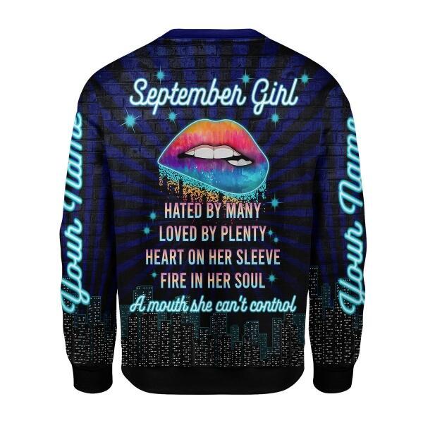 Customspig Personalized Sweatshirt September Girl All Over Printed
