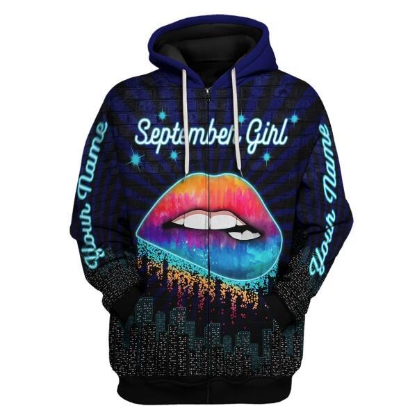 CustomsPig Personalized Tops September Girl All Over Printed