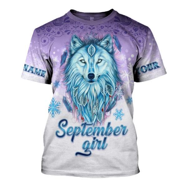 CustomsPig Personalized T-shirt I'm A September Queen All Over Printed