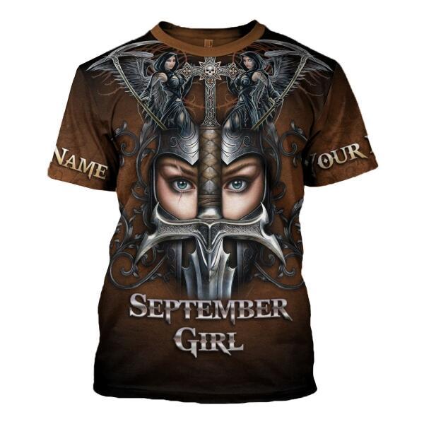 CustomsPig Personalized T-shirt September Girl All Over Printed