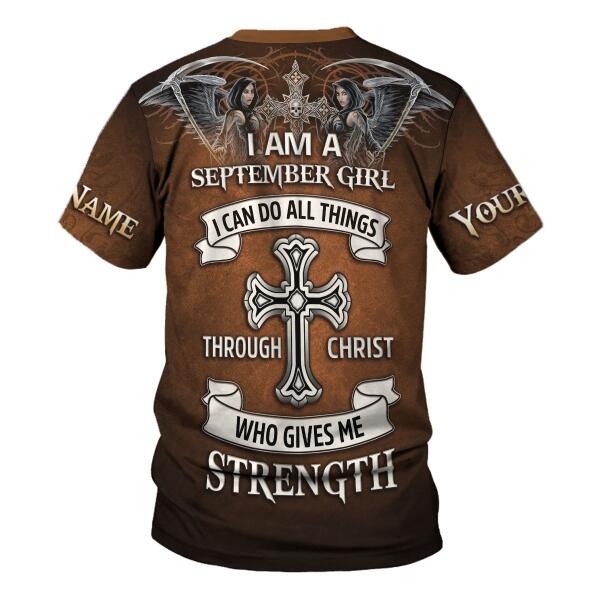 CustomsPig Personalized Tops September Girl All Over Printed