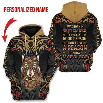 CustomsPig Personalized Hoodie September Guy All Over Printed