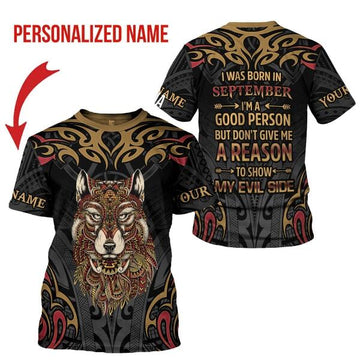 CustomsPig Personalized T-shirt September Guy All Over Printed