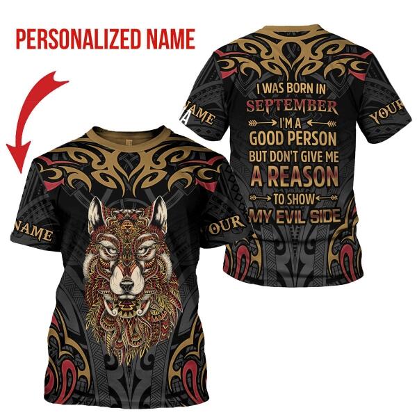 CustomsPig Personalized T-shirt September Guy All Over Printed