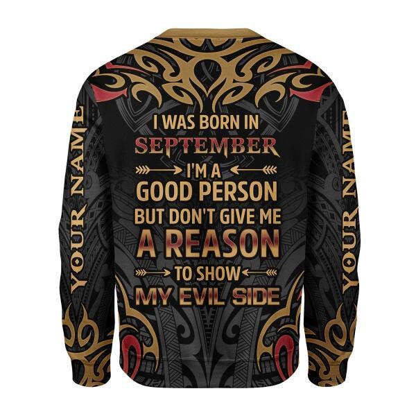 Customspig Personalized Sweatshirt September Guy All Over Printed