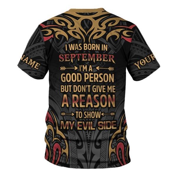 CustomsPig Personalized T-shirt September Guy All Over Printed