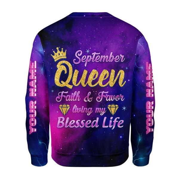 CustomsPig Personalized Tops Septepmber Queen All Over Printed