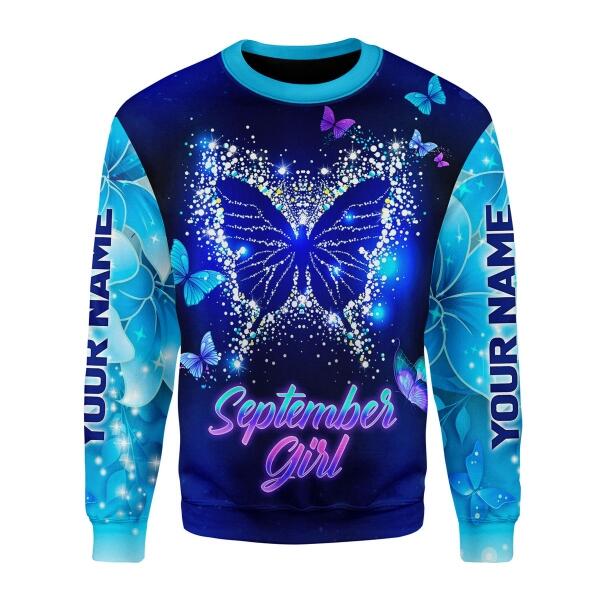 CustomsPig Personalized Tops September Girl All Over Printed