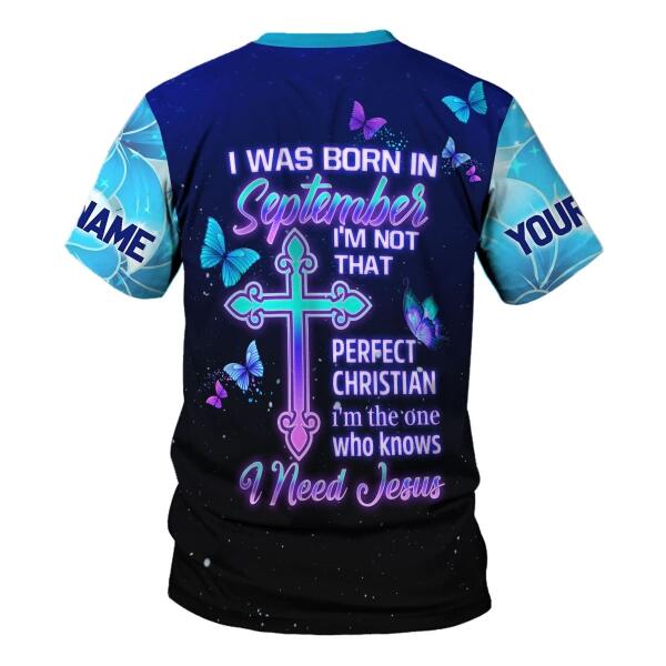 CustomsPig Personalized T-shirt September Girl All Over Printed