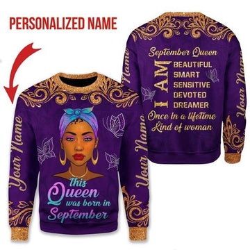 CustomsPig Personalized Tops September Queen All Over Printed