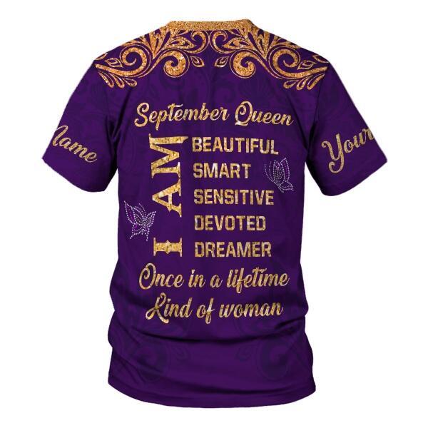 CustomsPig Personalized Tops September Queen All Over Printed