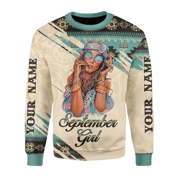 CustomsPig Personalized Tops September Girl All Over Printed
