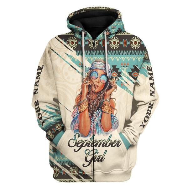 CustomsPig Personalized Tops September Girl All Over Printed
