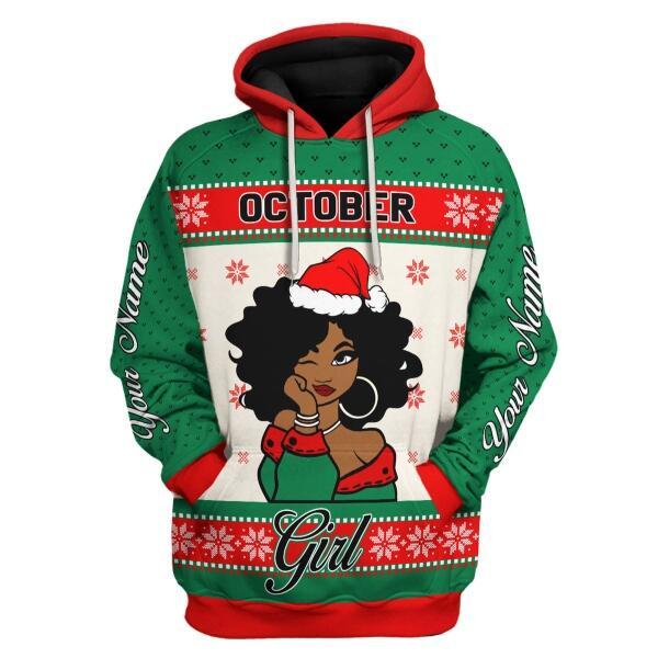 CustomsPig Personalized Tops October Girl All Over Printed