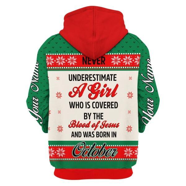 CustomsPig Personalized Tops October Girl All Over Printed