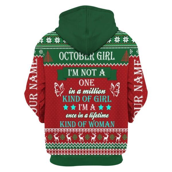 CustomsPig Personalized Tops October Girl All Over Printed