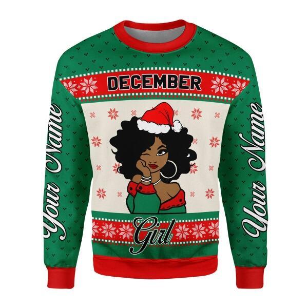 CustomsPig Personalized  Tops  December Girl All Over Printed