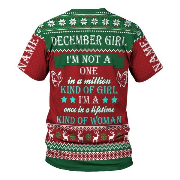 CustomsPig Personalized  Tops  December Girl All Over Printed