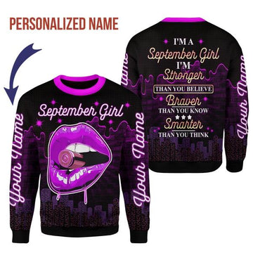 CustomsPig Personalized Tops I'm A September Girl All Over Printed