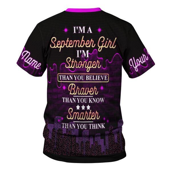 CustomsPig Personalized Tops I'm A September Girl All Over Printed