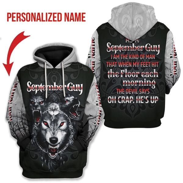 CustomsPig Personalized Hoodie September Guy All Over Printed
