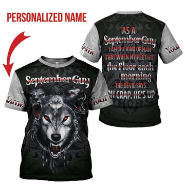 CustomsPig Personalized T-shirt September Guy All Over Printed