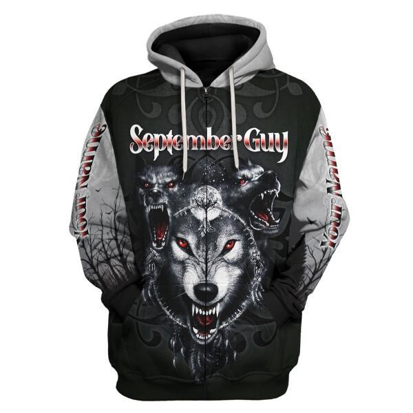 CustomsPig Personalized Zip Hoodie September Guy All Over Printed