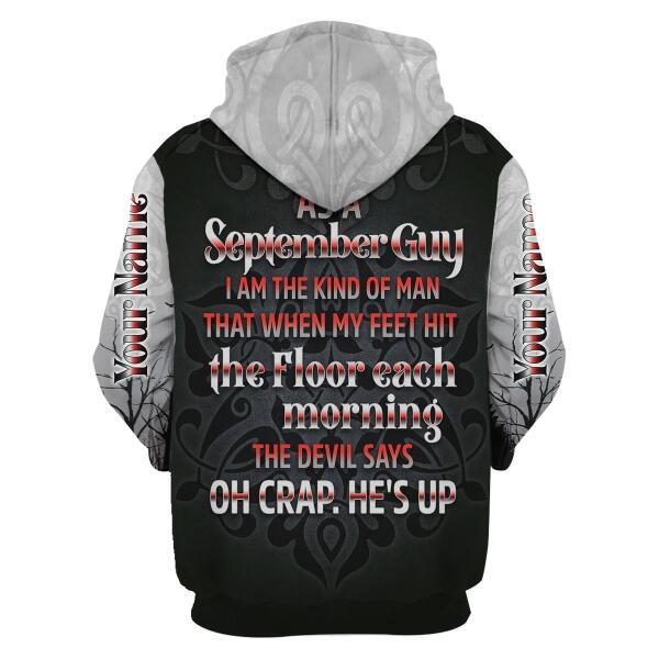 CustomsPig Personalized Hoodie September Guy All Over Printed