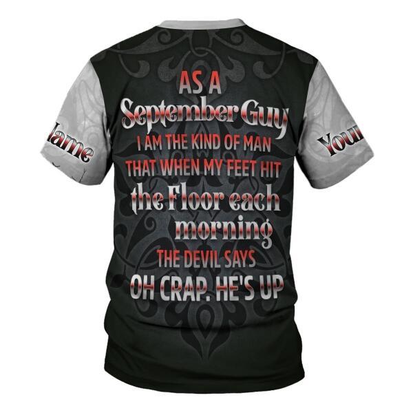 CustomsPig Personalized Tops September Guy All Over Printed