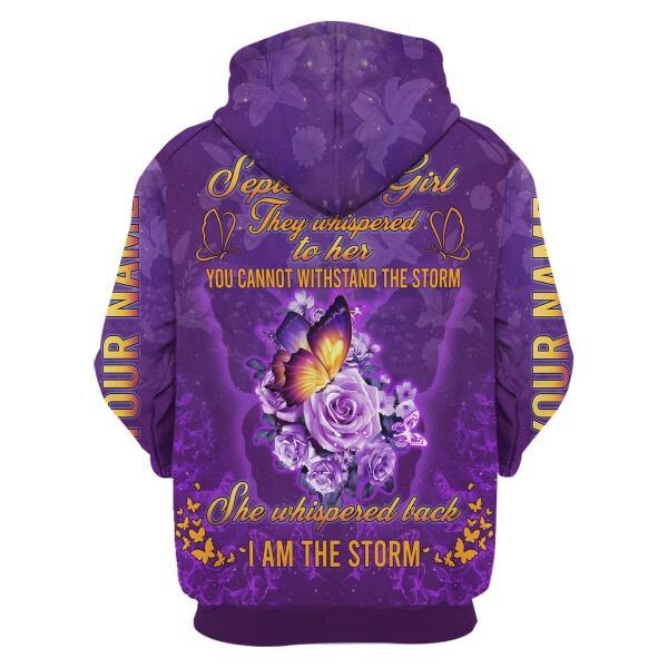 CustomsPig Personalized Hoodie September Girl All Over Printed