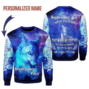 CustomsPig Personalized Ugly Sweater September Guy All Over Printed