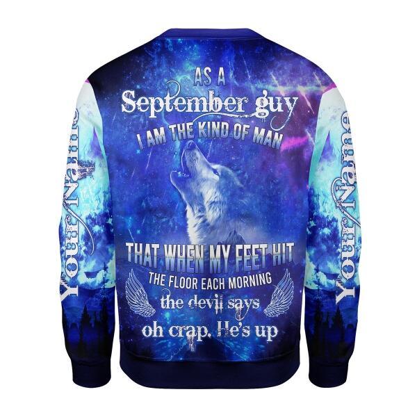 CustomsPig Personalized Ugly Sweater September Guy All Over Printed