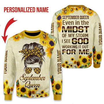CustomsPig Personalized Tops September Queen All Over Printed