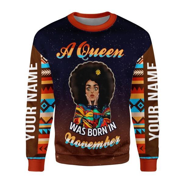 CustomsPig Personalized Tops November Girl All Over Printed