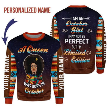 CustomsPig Personalized Tops October Girl All Over Printed