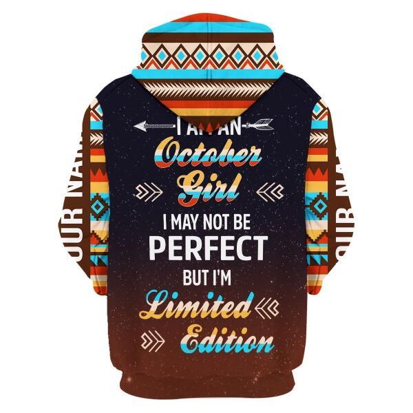 CustomsPig Personalized Hoodie October Girl All Over Printed