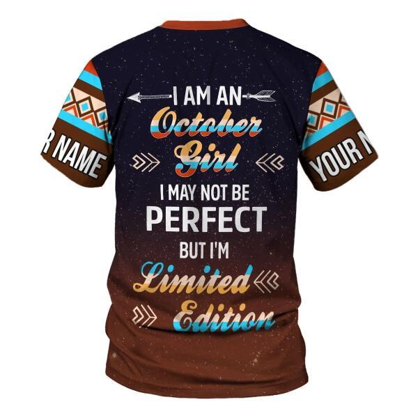 CustomsPig Personalized Tops October Girl All Over Printed