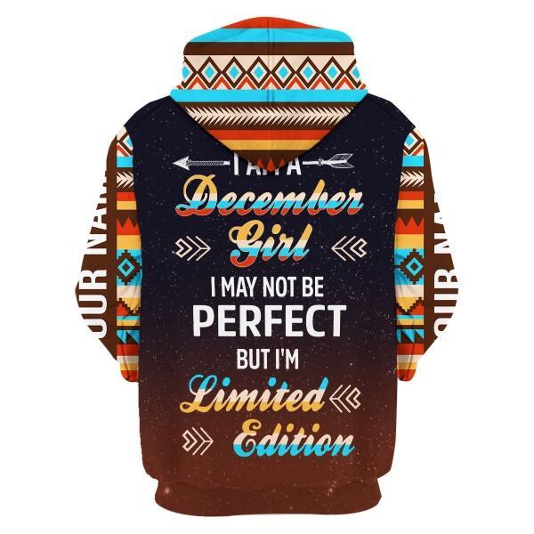 CustomsPig Personalized Zip Hoodie December Girl All Over Printed